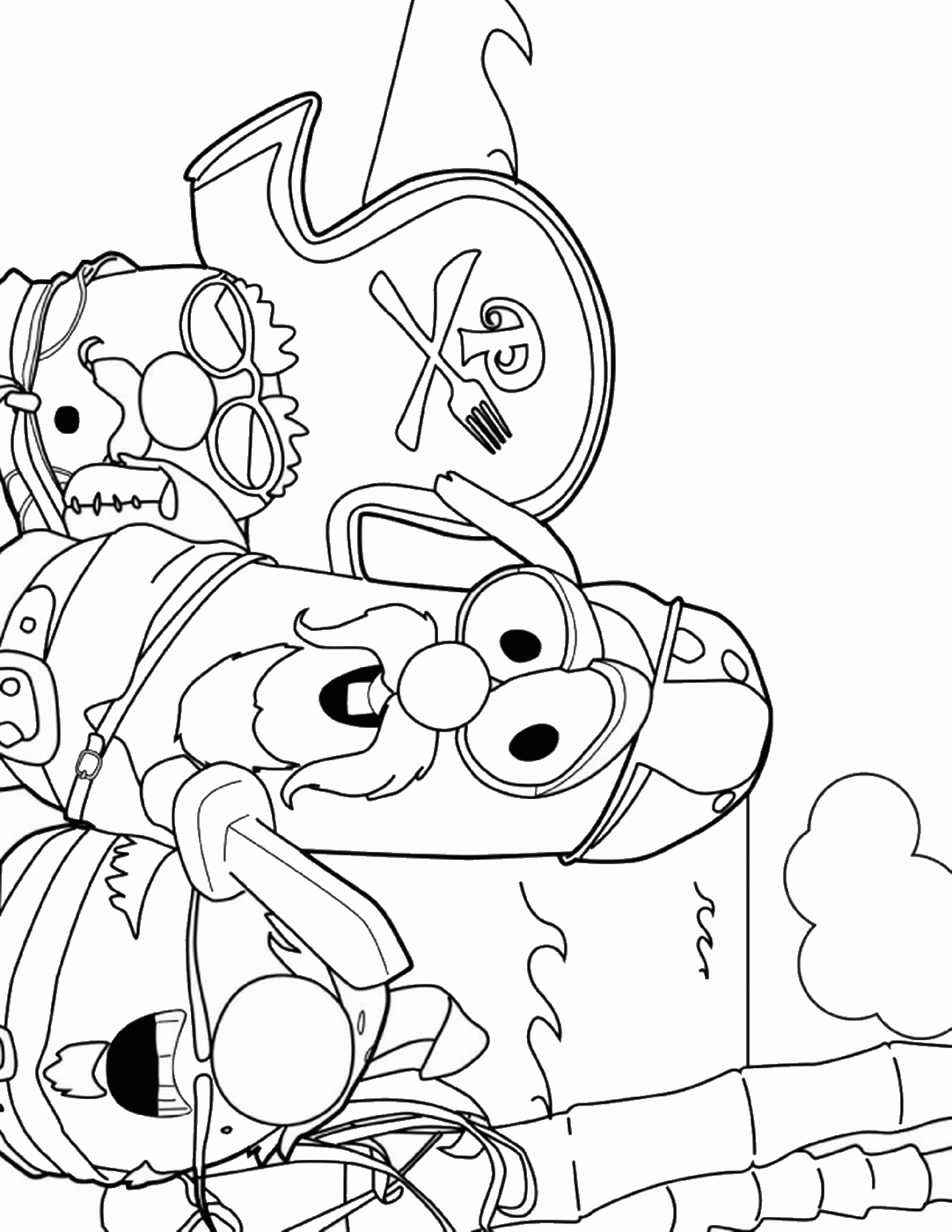 veggietales characters coloring pages