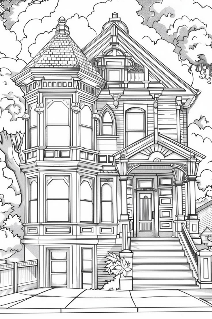 house printable coloring pages house printable coloring pages