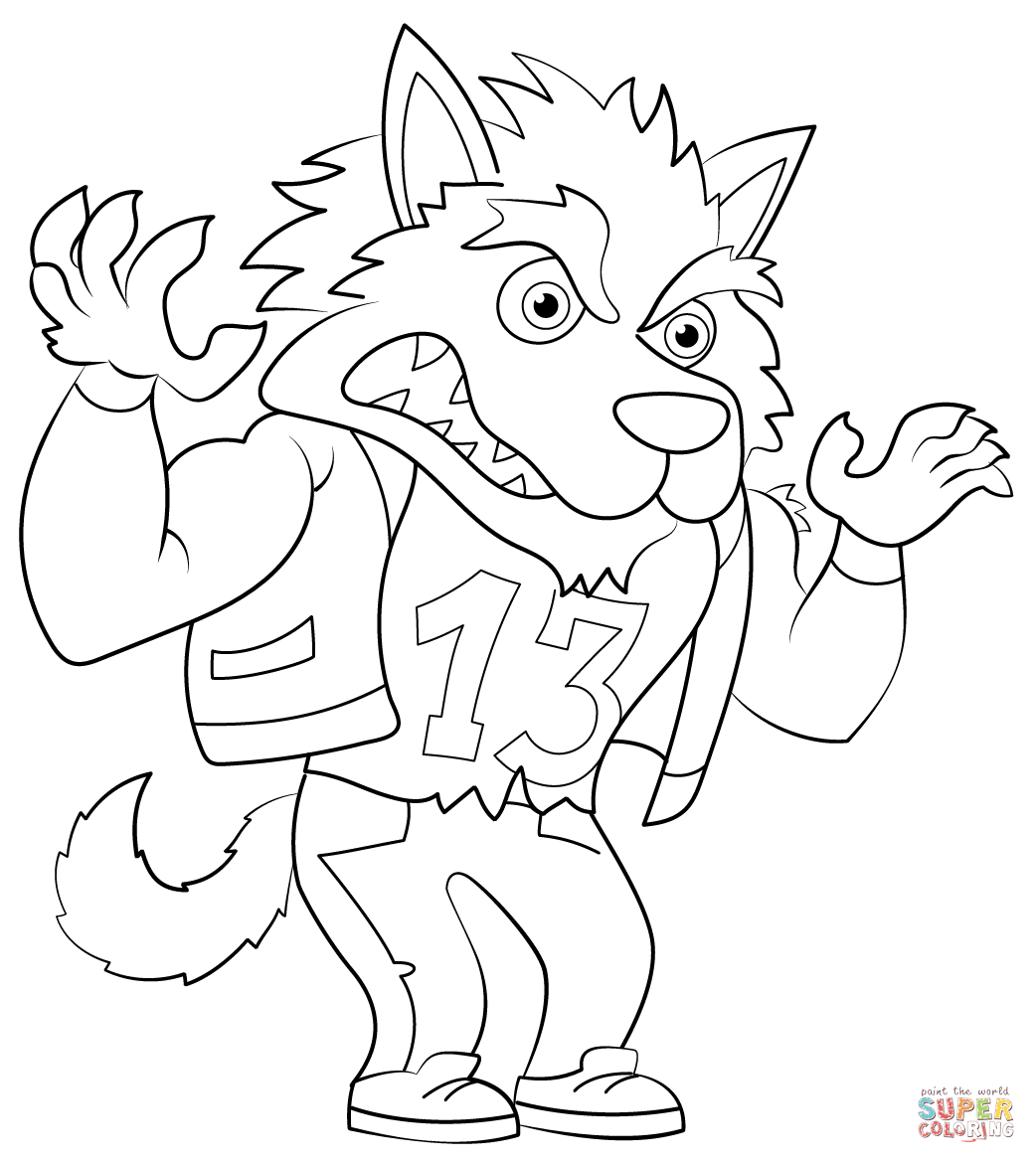 Werewolf Coloring Page Free Printable