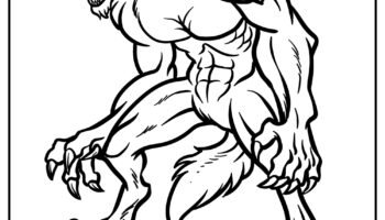 Werewolf Coloring Pages 30 Free Printable PDF Sheets