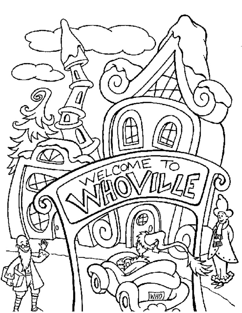 Whoville Coloring Pages Hellokids