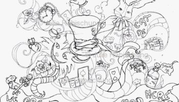 Wonderland Coloring Page alice In Wonderland Coloring Page wonderland Coloring wonderland Adult Coloring alice In Wonderland Coloring Etsy